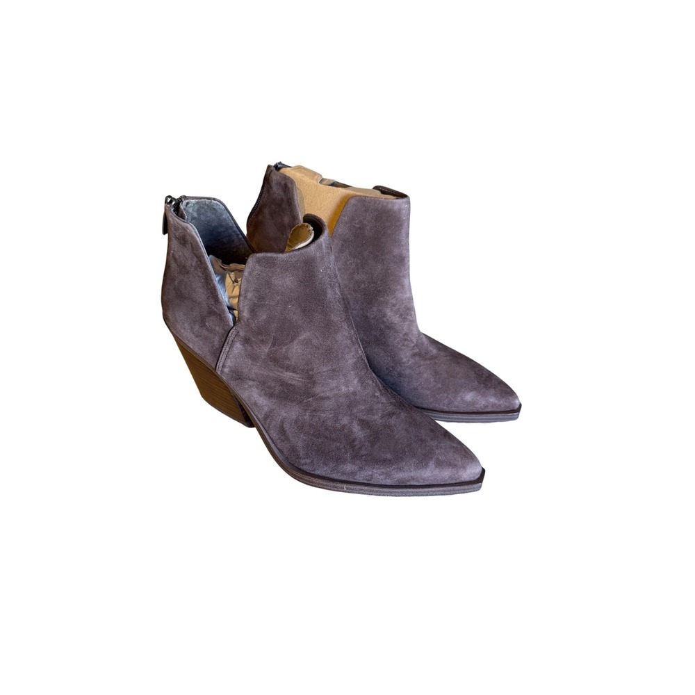NEW Vince Camuto Size 9.5 Brown Suede Block Heel 3.5" Pointed Toe GWELONA